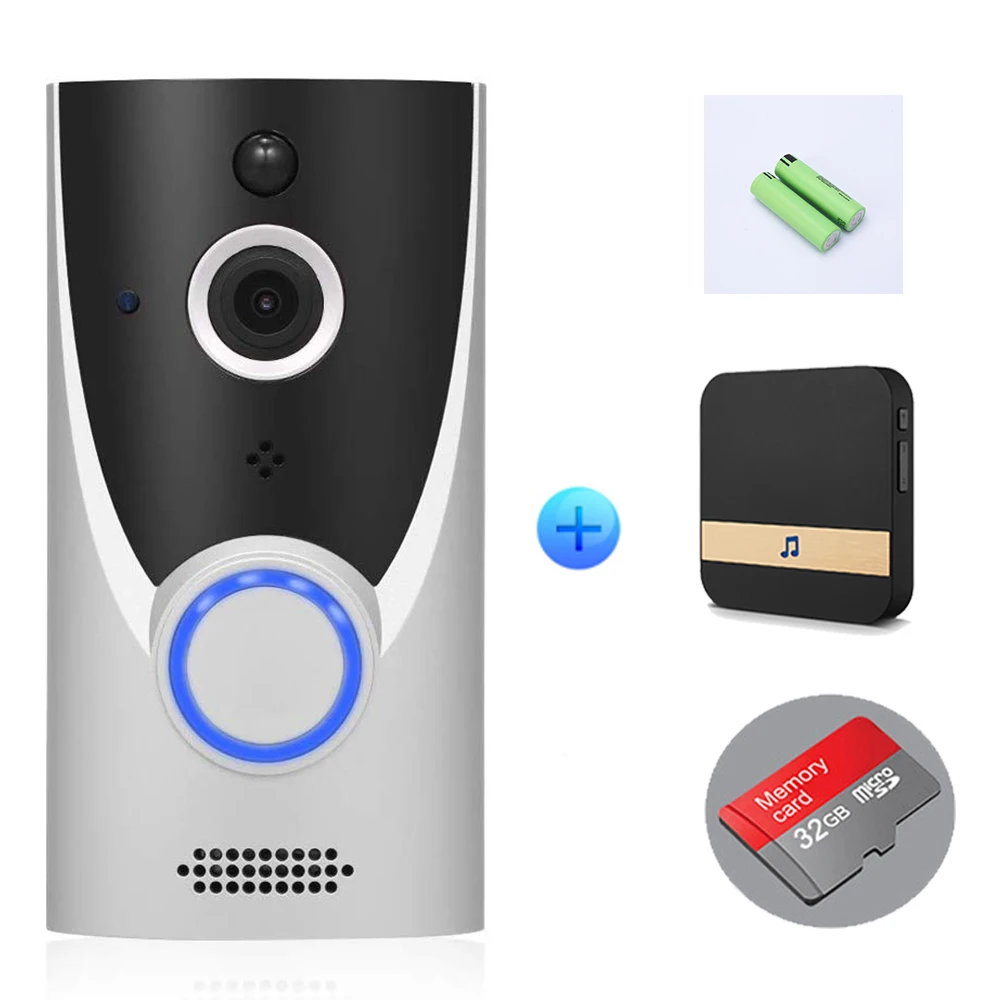 HONTUSEC 2MP видео дверной звонок беспроводной камера HD WiFi безопасности в реальном