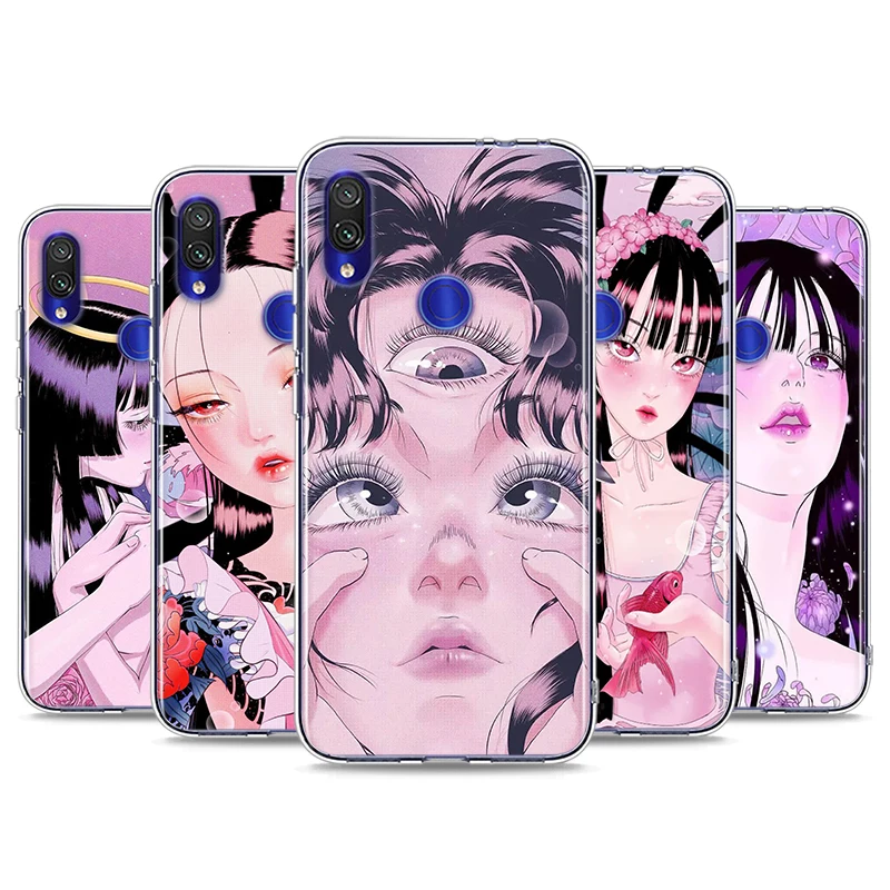 

Shintaro kago Horror cartoons For Redmi 9i 9T 9A 9C 9 8A 8 GO 7 7A S2 Y2 6 6A 5 5A 4X Prime Pro Plus Transparent Phone Case