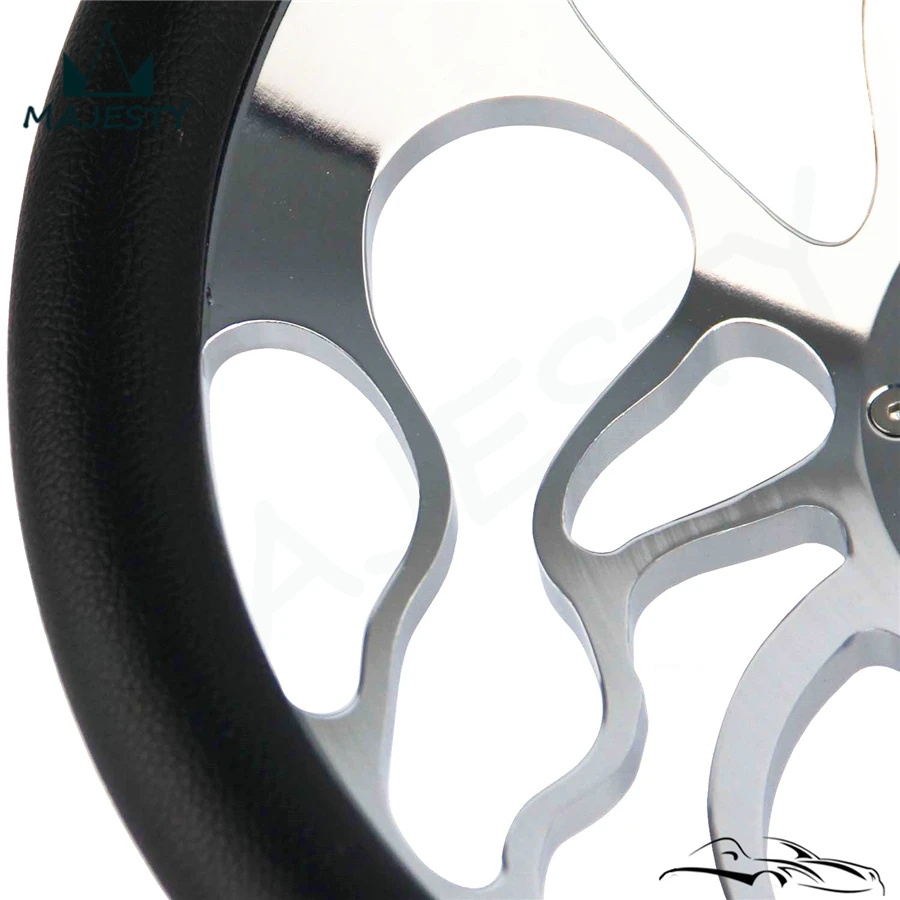 Кожаная заготовка для рулевого колеса хром алюминиевое покрытие G M CHEVY 9 болтов 14