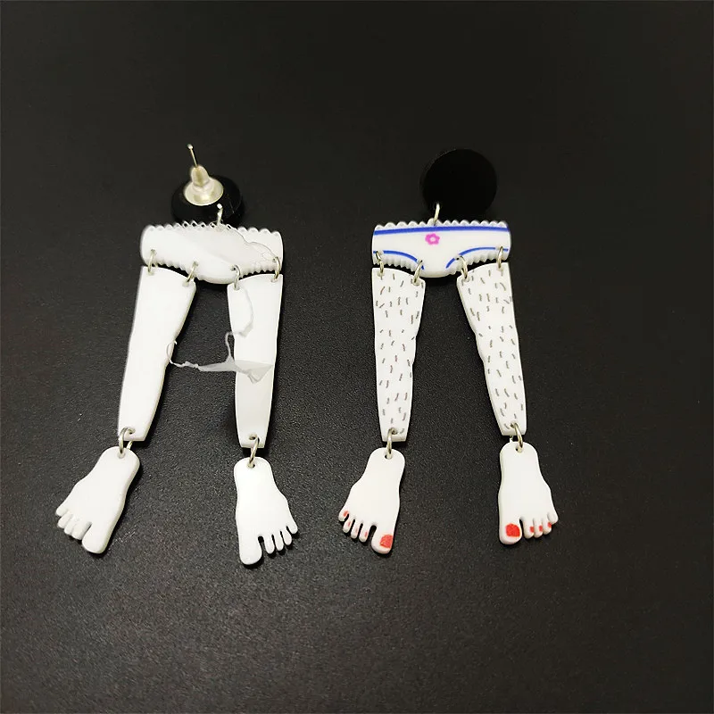 Женские серьги-подвески KUGUYS акриловые длинные серьги с кисточками хип-хоп трусы