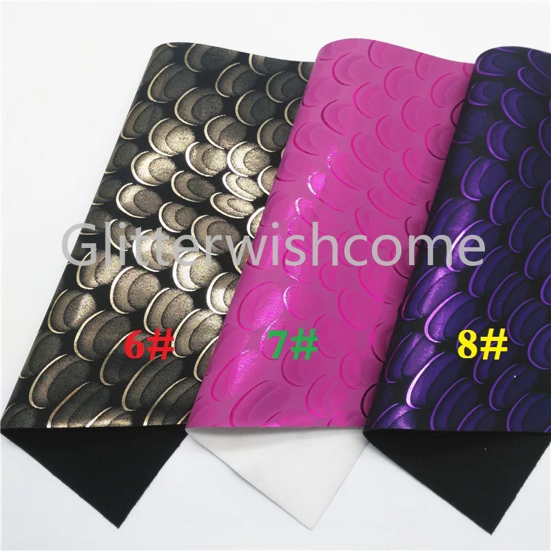 Glitterwishcome 21X29 см A4 размер винил для бантов тисненая синтетическая кожа