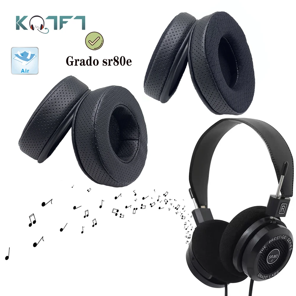 

KQTFT Breathable style Absorb sweat Replacement EarPads for Grado sr80e Headphones Parts Earmuff Cover Cushion Cups
