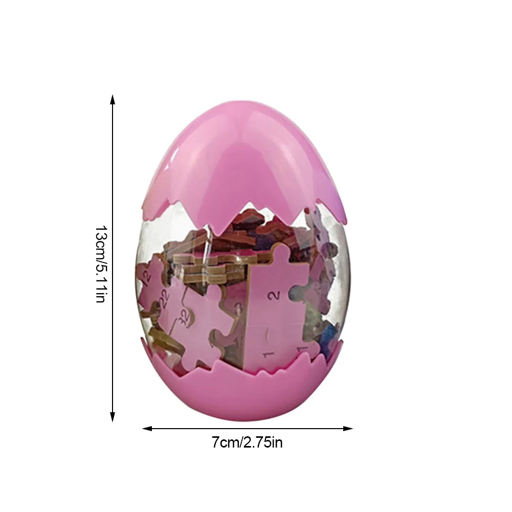 

60PCS Wooden Animal Jigsaw Puzzle Funny Dinosaur Eggs Simple Puzzle Toy Educational Gift For Children Kids