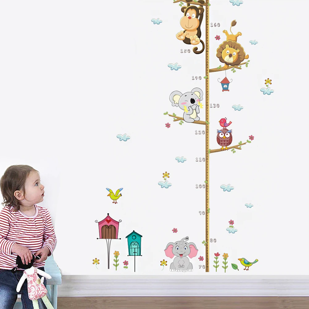 Детская линейка высоты измеряют раньше стикеры на обои-дерево обои для детской