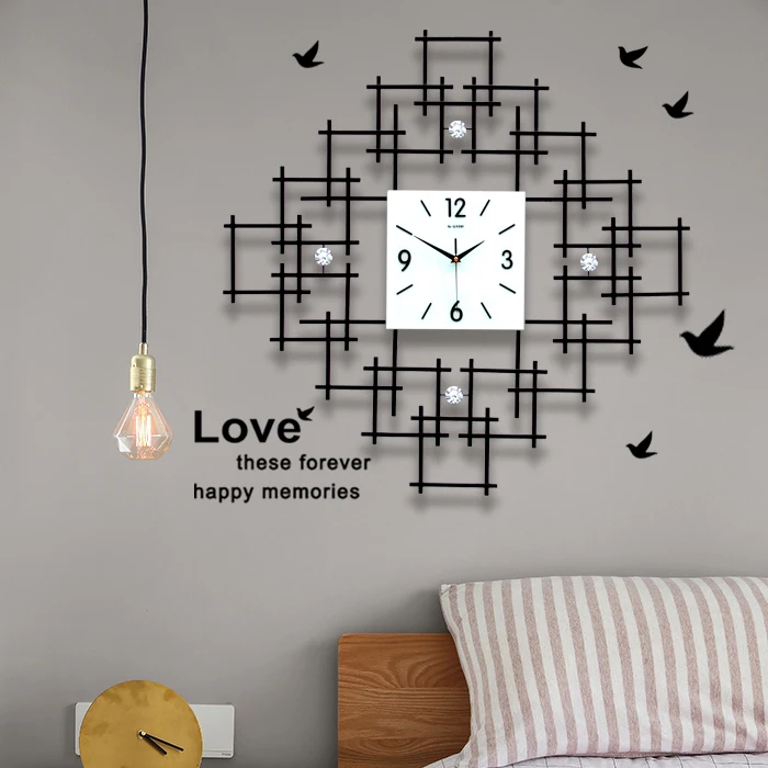 

Mute clock decoration living room decoration clocks home atmosphere electronic creative art quartz living room wall clock
