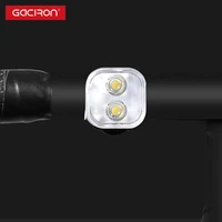 gaciron bicycle warning front light rainproof mtb bike head light usb rechargeable safety warning cycling night bike flashlight
