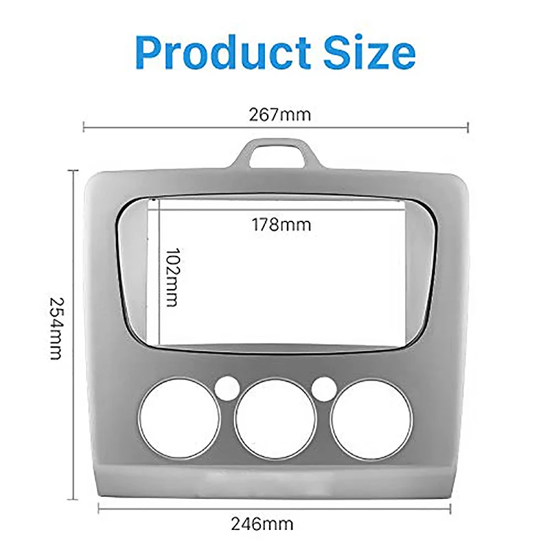 2 Din панель монтажная рама Набор для крепления на приборной панели автомобильный радиоприемник 2004 2011 Ford Focus
