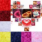 Искусственные лепестки розы, украшения для комнаты, романтические подарки для влюбленных, 100, шт.упак., 5 х5 см, искусственные цветы для свадьбы