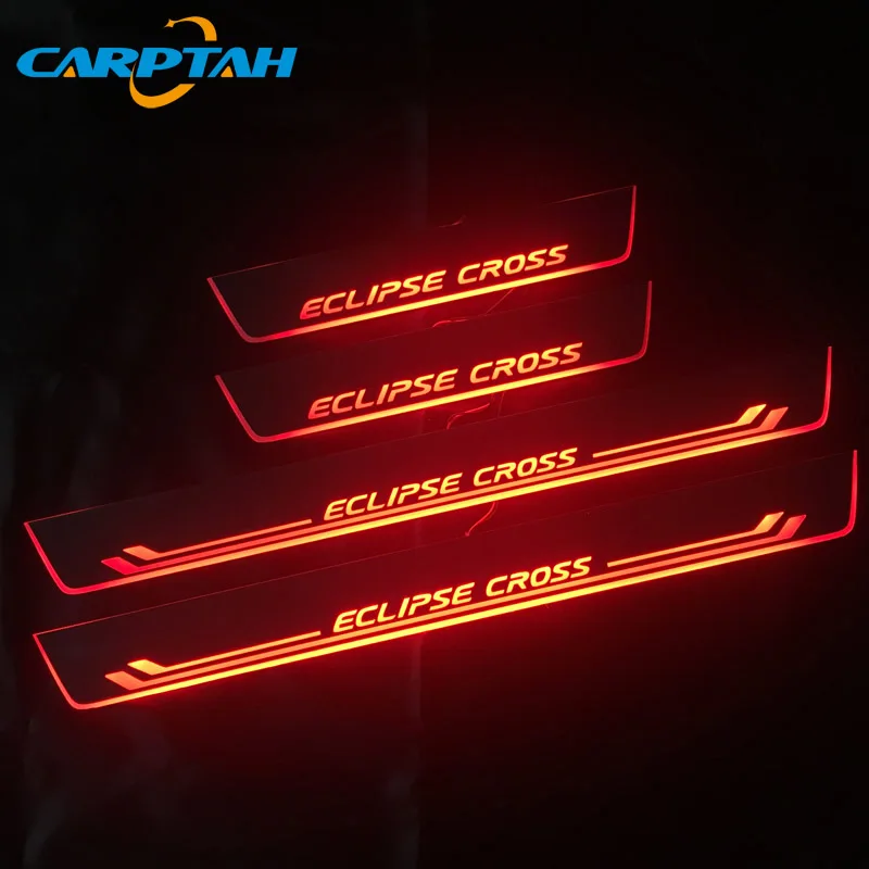 

Carptah Moving LED Light Car Door Sill Scuff Plate Pathway Dynamic Streamer Welcome Lamp For Mitsubishi Eclipse Cross 2017 2018