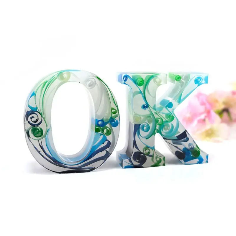 

27pcs /set Dried Flower Resin Decorative Craft DIY Letter decoration Mold epoxy resin molds for jewelry