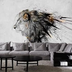 3D фотообои на заказ, креативные абстрактные картины на стену в виде льва, для отеля, гостиной, спальни