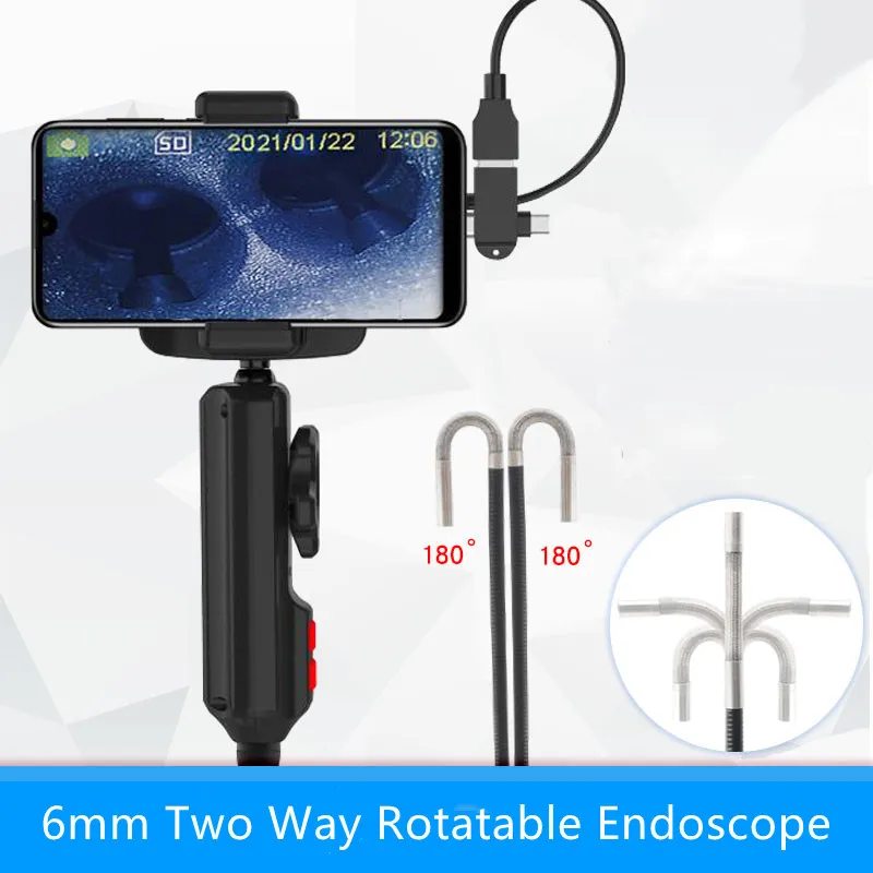 6 мм 2 способа вращения эндоскопа камера фото Запись видео промышленный рулевой