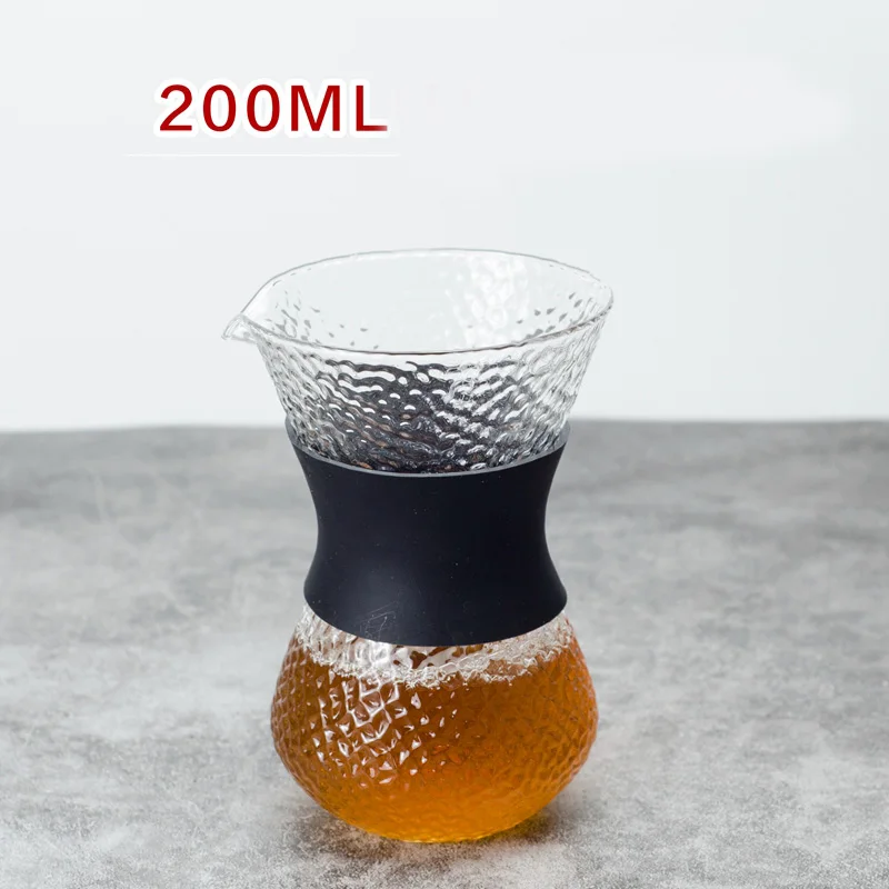200ML Классическое стекло кофейник силикагель термостойкая ручка залейте над кофеварка с фильтром из нержавеющей стали Эспрессо капельница - Цвет: 200ML