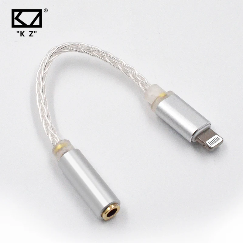 

Посеребренный кабель для наушников KZ Lighting до 3,5 мм KZ ZSN PRO AS12 AS16 ZSX ASX ZAX DQ6 ZS10 PRO CCA CA16