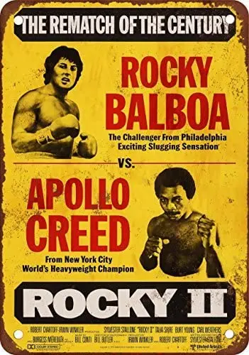

1979 Rocky Balboa vs. Apollo Creed Vintage Look Reproduction Metal Tin Sign 12X18 Inches