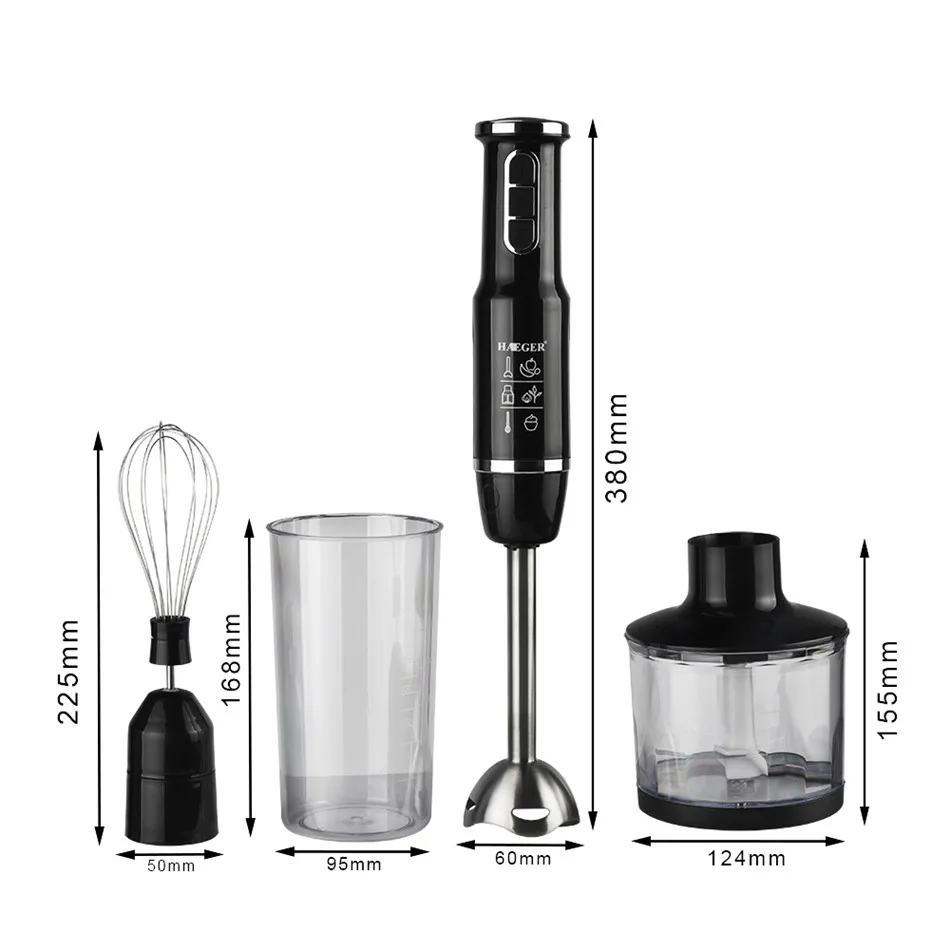

4YANG Blender for Kitchen 4 In 1 Food Processor Stick with Chopper Whisk Electric Juicer Mixer Machine