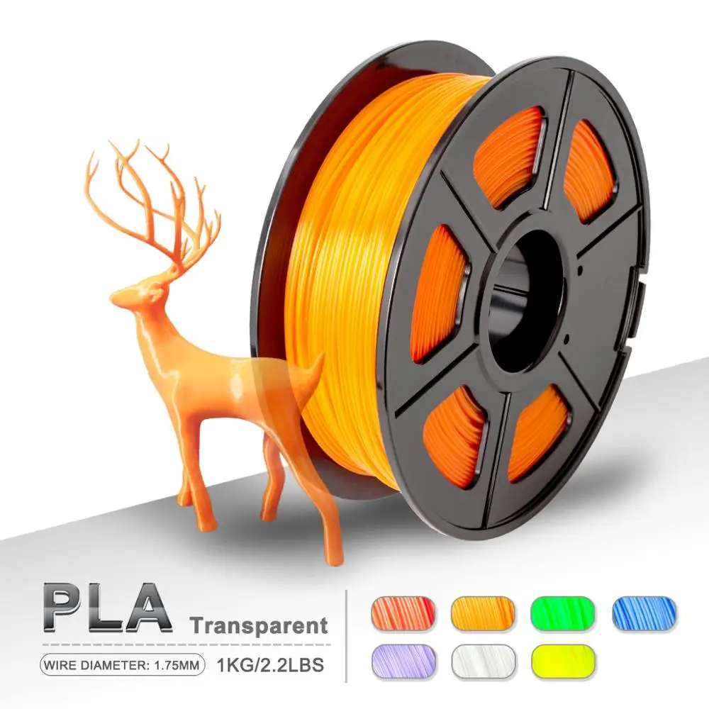

3D Printer PLA Filament Transparent 1KG/ Spool 1.75mm PLA Filament Printing Material Supplies For Drawing Pens Consumables