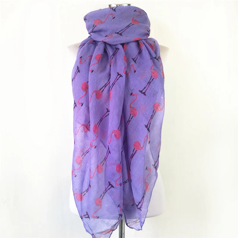 Новый модный шарф с фламинго птицами в виде животных женские шарфы шали длинные