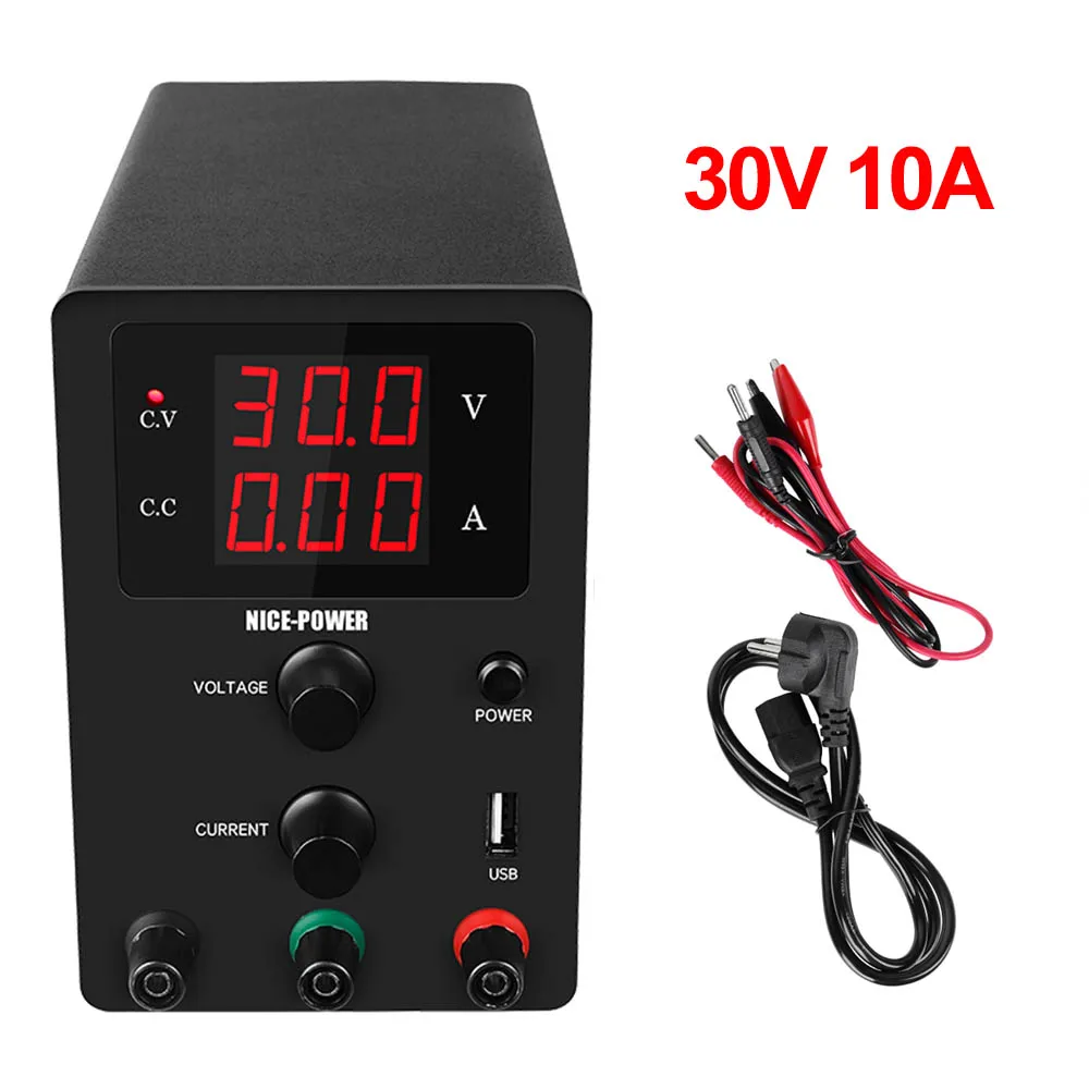 Black R-SPS 30V 10A Мини DC Питание 30V 10A Регулируемый 60V 5A USB цифровой импульсный источник Напряжение регулятор стабилизаторы ремонт ноутбуков паяльная источник - Цвет: Black R-SPS 30V 10A