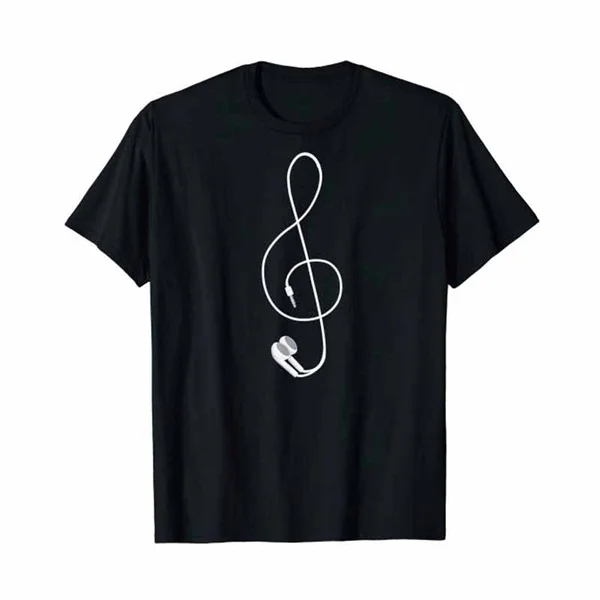 

Music To My Ears T-Shirt Casual Cotton Short Sleeve Tee