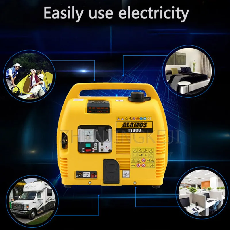 

Gasoline Generator 220V Emergency Home Small 900W Low Noise RV Outdoor Mini Portable Lighting Power Tools Generation Equipment