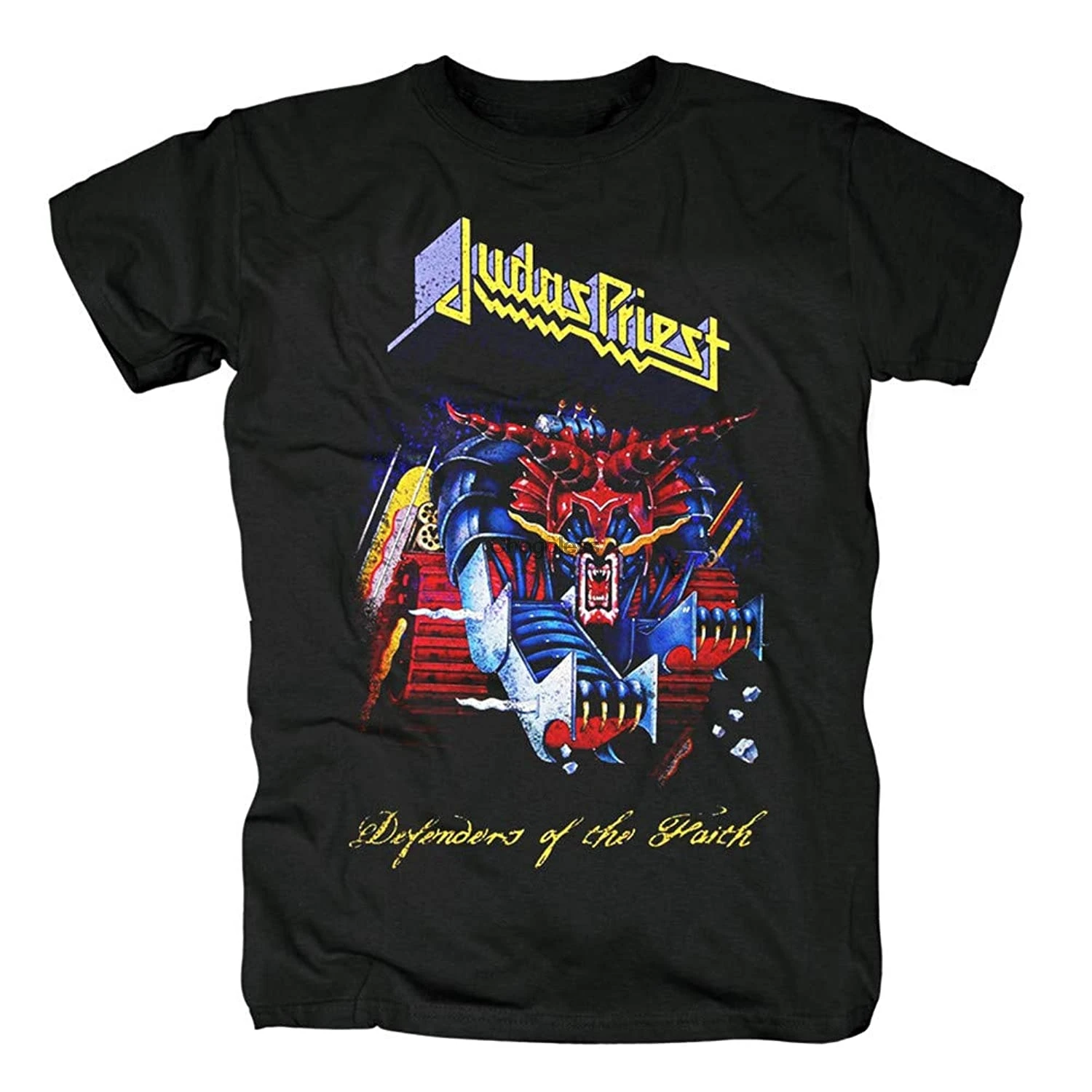 Для мужчин Детская футболка с коротким рукавом Judas Priest рок женщин футболки в
