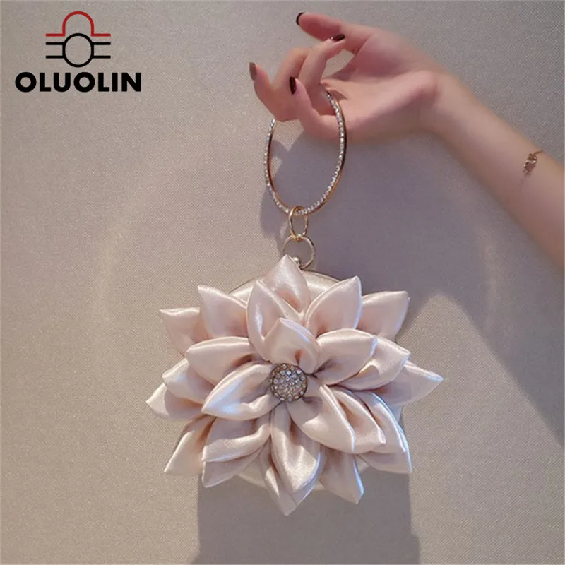 Очаровательная Женская сумка с бриллиантами и цветами дамская сумка-мессенджер