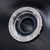 crystal ring circle trim cover car automobiles click start stop engine ignition push button decoration diamond rhinestone