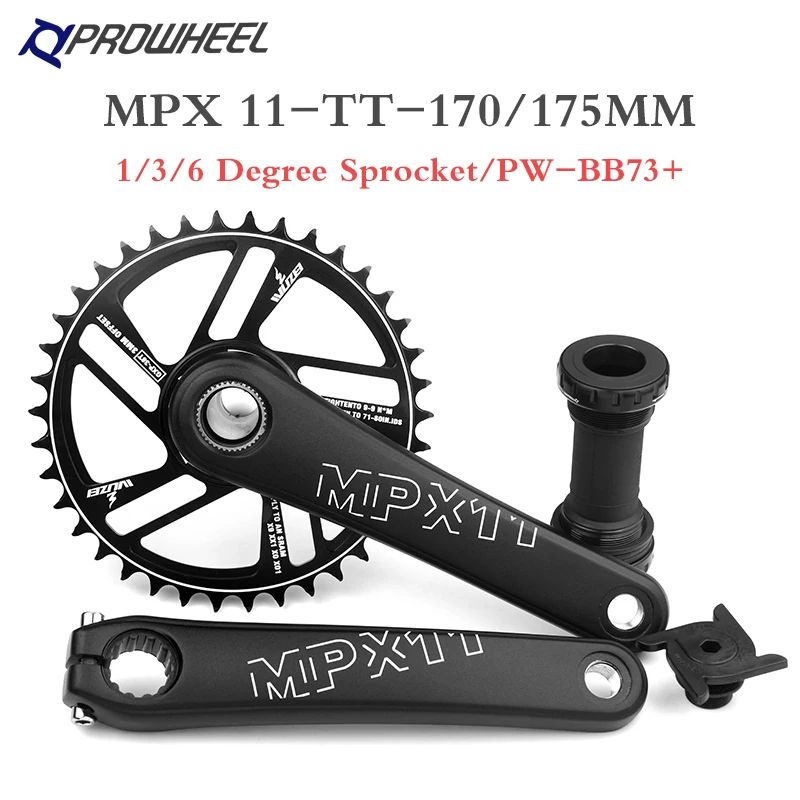 

PROWHEEL Crankset 170MM 175MM Bicycle Chainring 30T 32T 34T 36T 38T 40T 42T Narrow Wide Bike MTB Sprocket For SRAM SHIMANO Deore