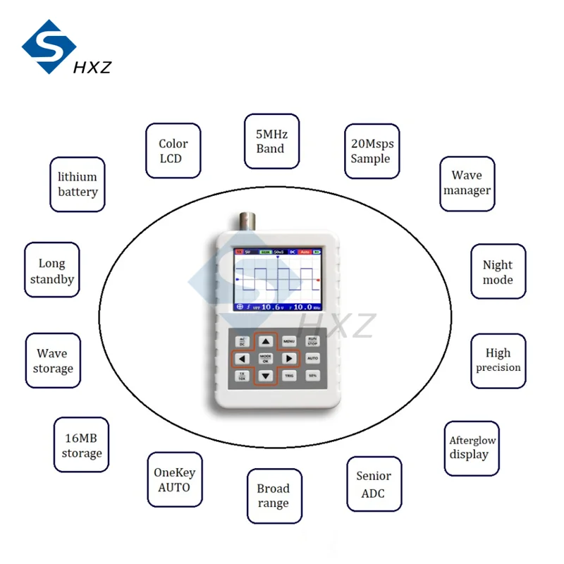 Портативный цифровой мини-осциллограф DSO FNIRSI PRO полоса пропускания 5 м частота
