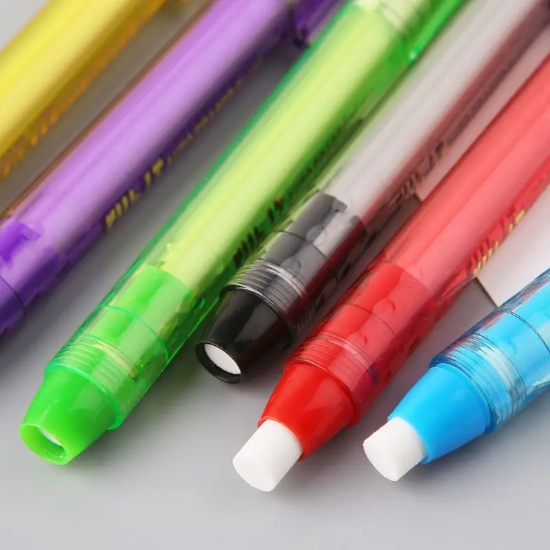 Creative Press Type Pen Shape Eraser Writing Drawing Pencil Erase Student School Office Stationery Learning Painting Accessory | Канцтовары