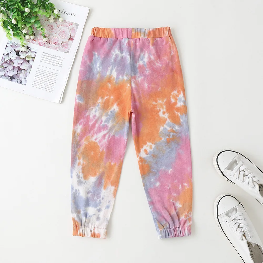 2020 Модные свободные шаровары для активного отдыха маленьких девочек с цветочным