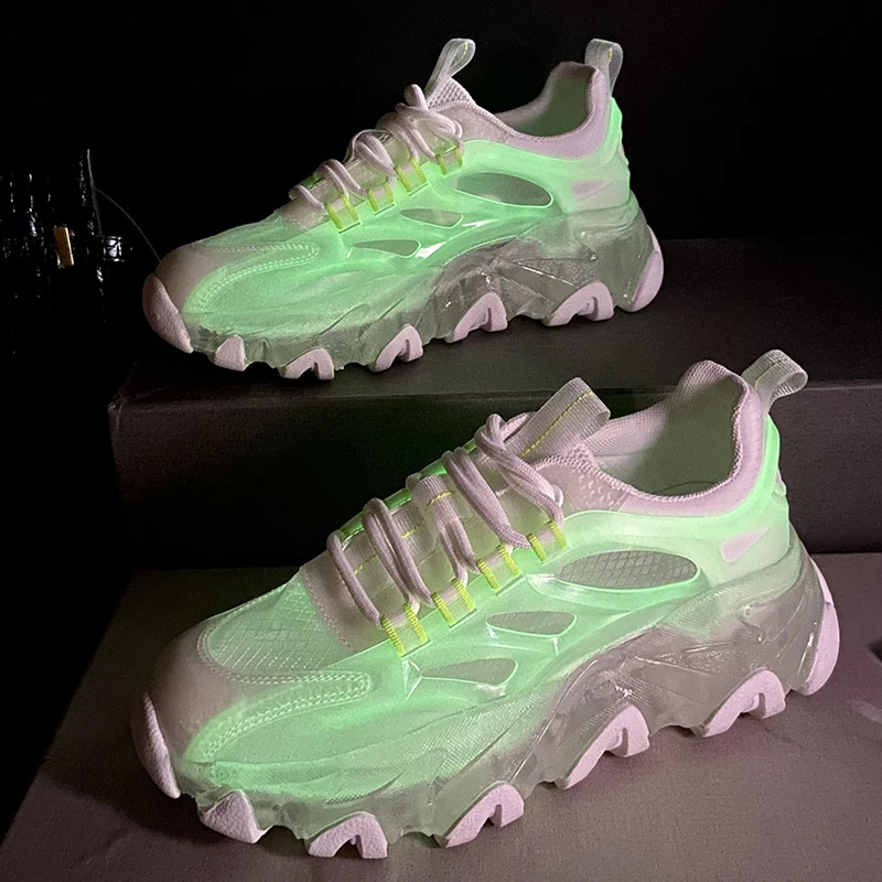 

Dad Shoes Women's Fashionable Ins Summer Breathable Mesh 2021 New Jelly Platform European Sports Casual Shoes
