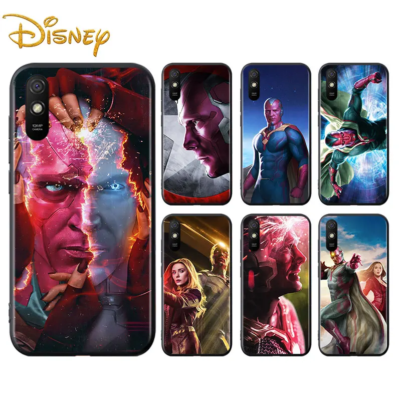 

Vision marvel hero for Xiaomi Redmi 10X Pro 9C 9A 9I 9T 9 GO K30S Ultra K20 8 7 S2 6 5 4X Pro Soft Black Phone Case