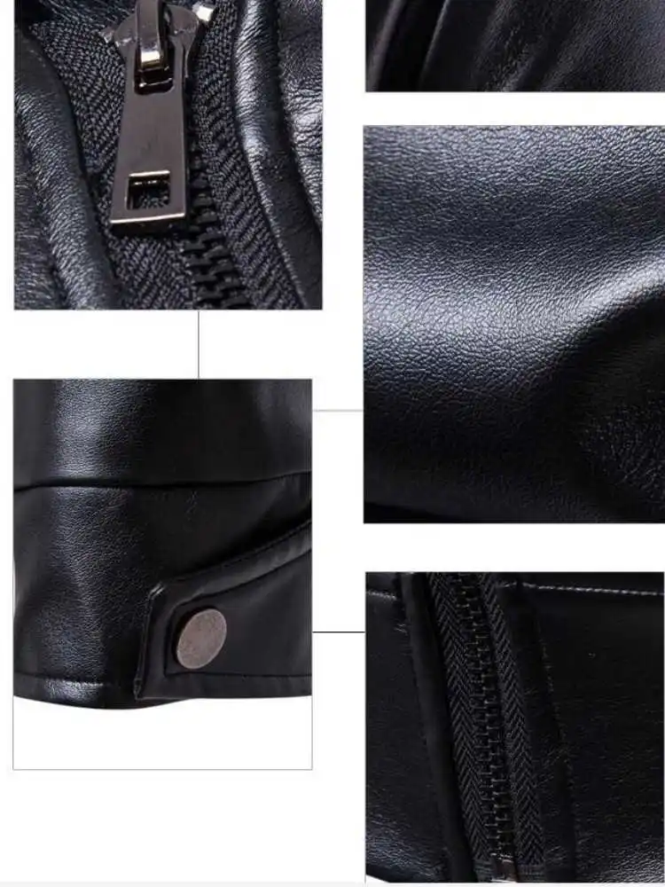 

Mannen Casual Slanke 2021 Explosie Schuine Rits Leren Jas Engeland Mannen Mode Lederen Jassen Mannen Motorjas Jassen