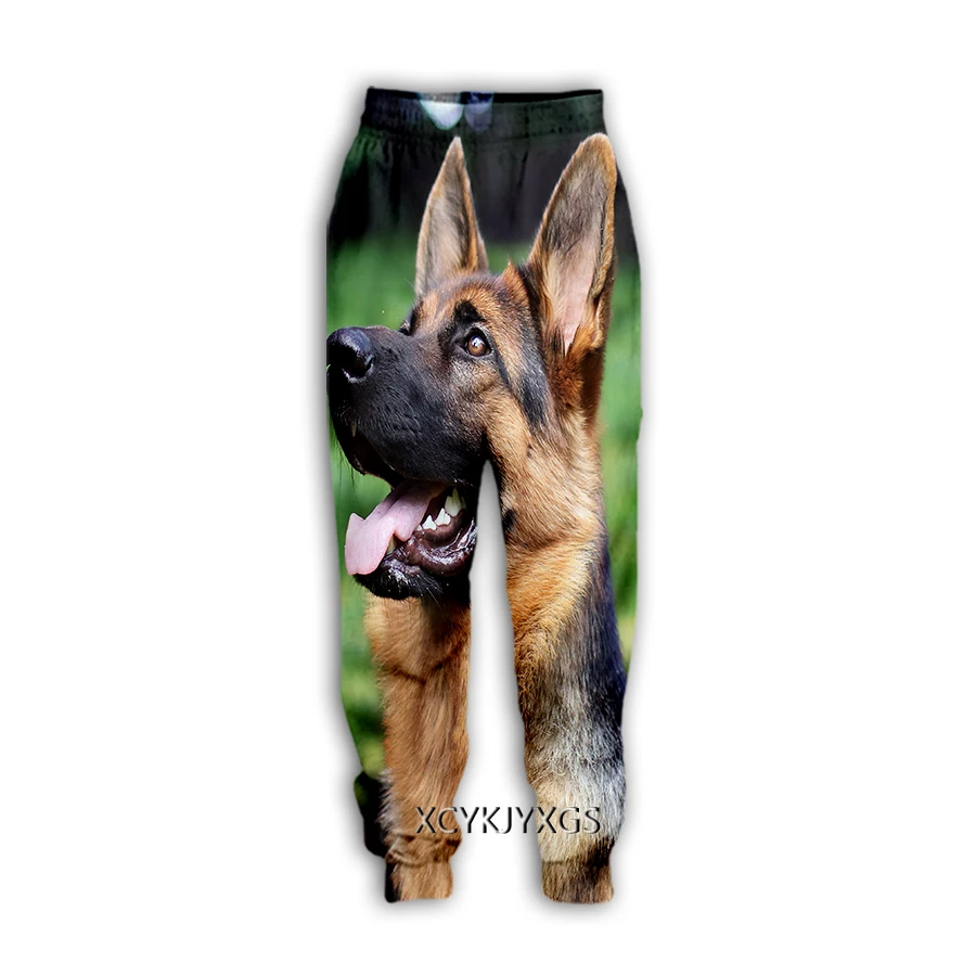 phechion 3D New Men/Women German Shepherd Dog Print-Casual Pants Sweatpants Straight Pants Sweatpants Jogging Trousers K132