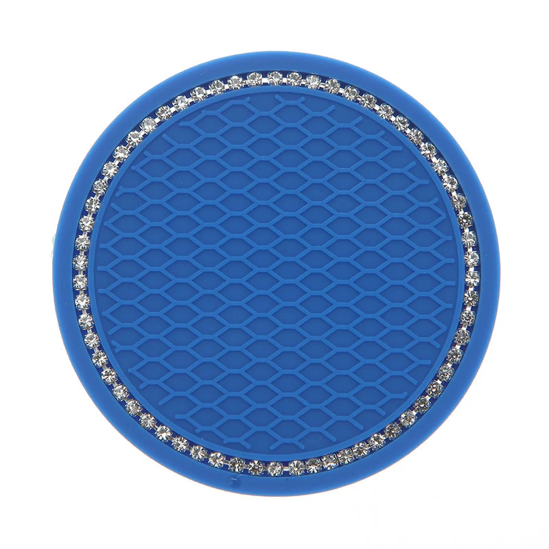 

Universal Rhinestone Car Water Cup Bottle Holder Anti-slip Mat Pad Creative Cute Storage Car Interior For Mini Cooper For Alfa