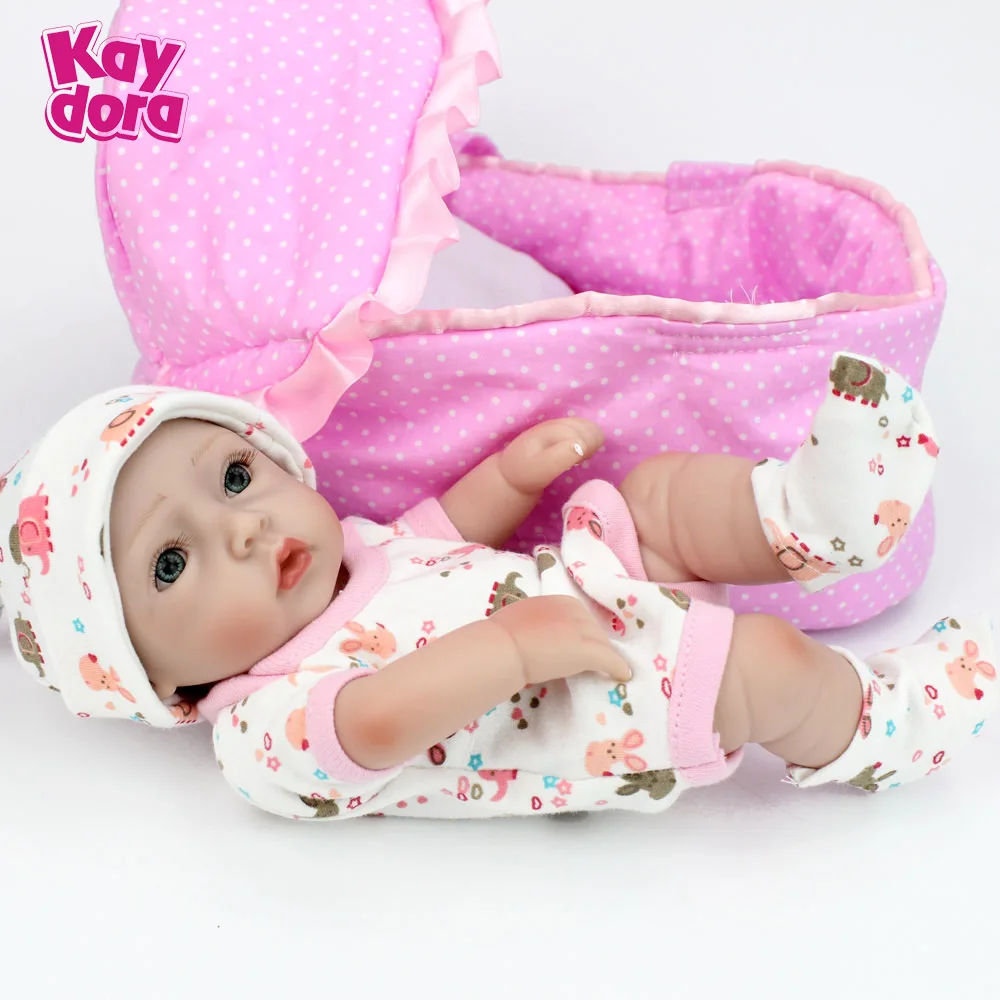 Girl Полностью Силиконовые Детские Мини-куклы Reborn, 10 дюймов, 25 см, Bebe Alive, Детские Игрушки для ванны, реалистичные игрушки Menina для малышей, реалистичные игрушки для игр, подарок - Цвет: Girl