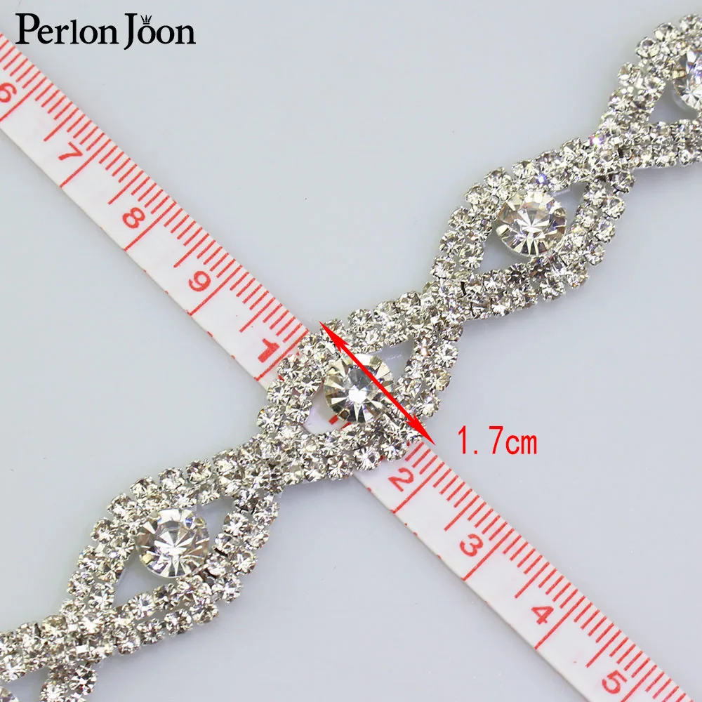 1 ярд овальной формы глаз массив Кристалл Стразы отделка ленты металлическая