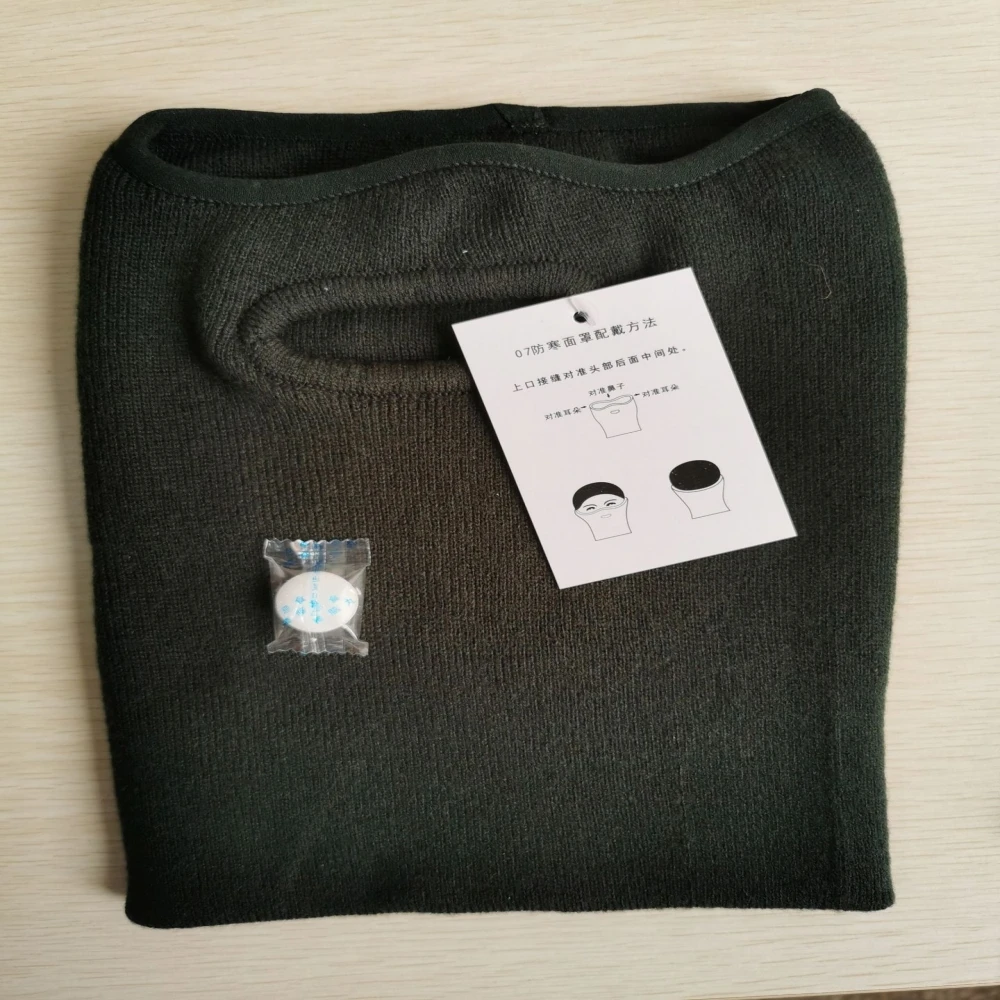 Зимняя мода маска для рта Теплый головной платок шапки холодная шерстяная