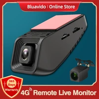 bluavido 4g mini car dash cam gps tracking function two cameras video recorder full hd1080p dvr wifi remote live monitoring