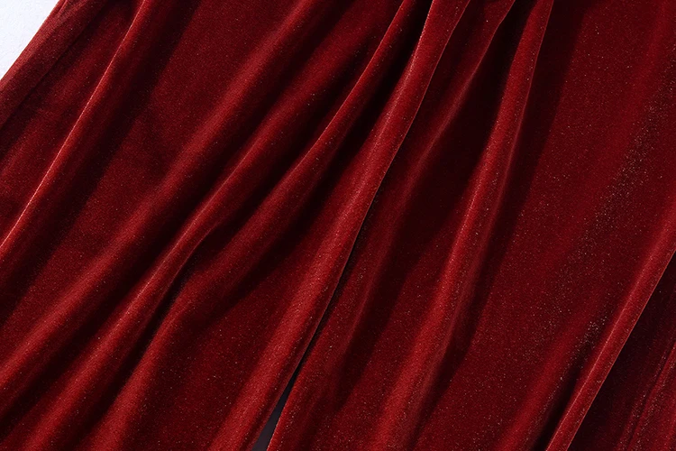 

High Women Pants Waist Solid Color Velvet Pants Women's Casual Pants