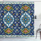 Мотив с винтажным византийским стилем для плиточных эффектов, Художественная ткань, тканевый комплект для декора ванной комнаты с крючками