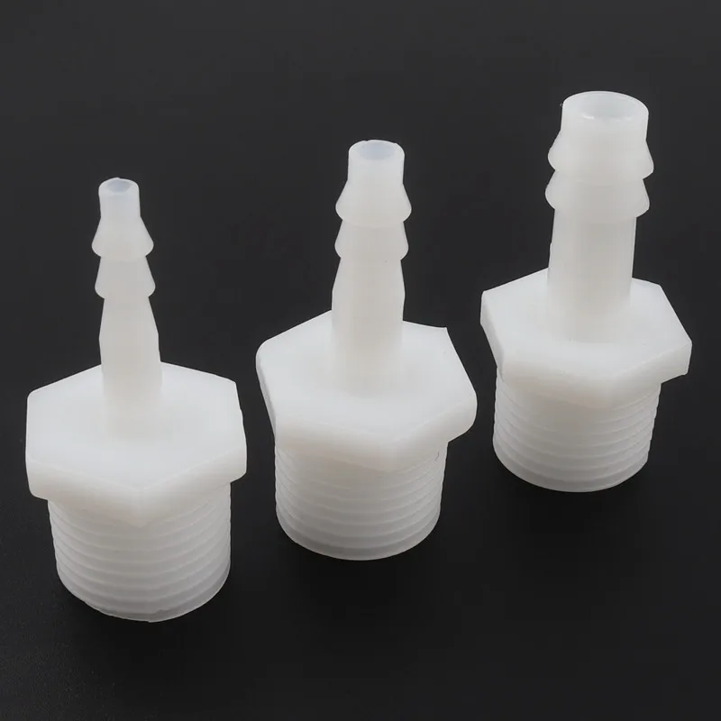 NuoNuoWell 5pcs/lot G1/2 Male Thread To 4~20mm Food Grade PE Straight Connectors Aquarium Fish Tank Air Pump Aerator Hose Joints | Дом и сад