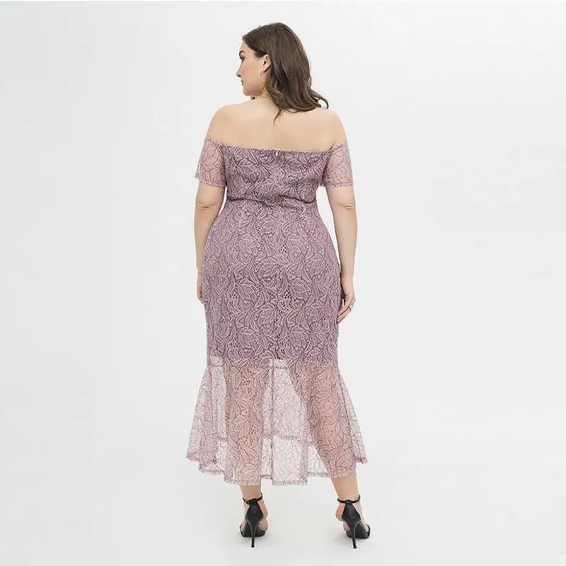 

Elegant evening pink maxi dress plus size sexy party dress long summer dress large size women dress club lace dresses big size