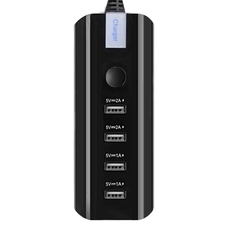 Розетка и переходник Европейского союза с 4 USB портами адаптер для зарядного