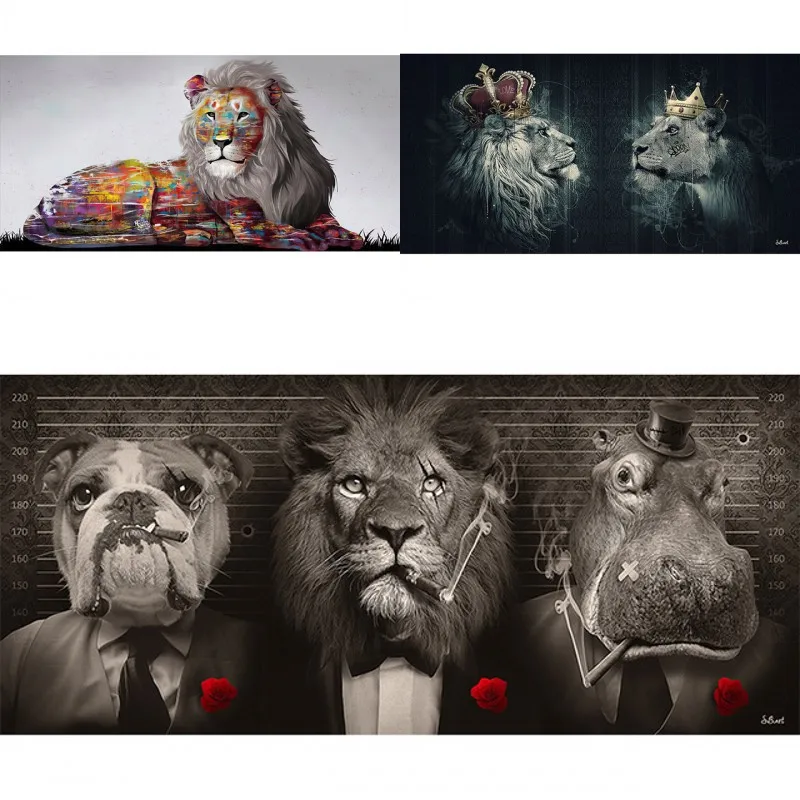 Абстрактный настенный постер с животными в африканском стиле|Рисование и