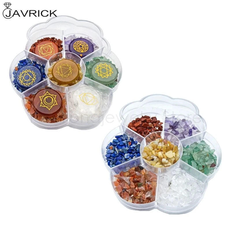 7 Chakra камень реики Балансирующий чип кристаллические целебные рейки Wicca камни