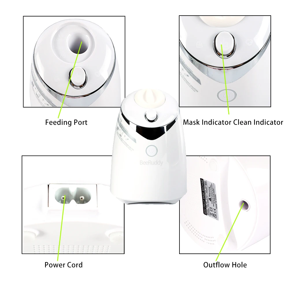 beeruddy diy mask maker machine automatic fruit facial mask maker with 8pcs collagen effervescent tablets skin care treatment free global shipping