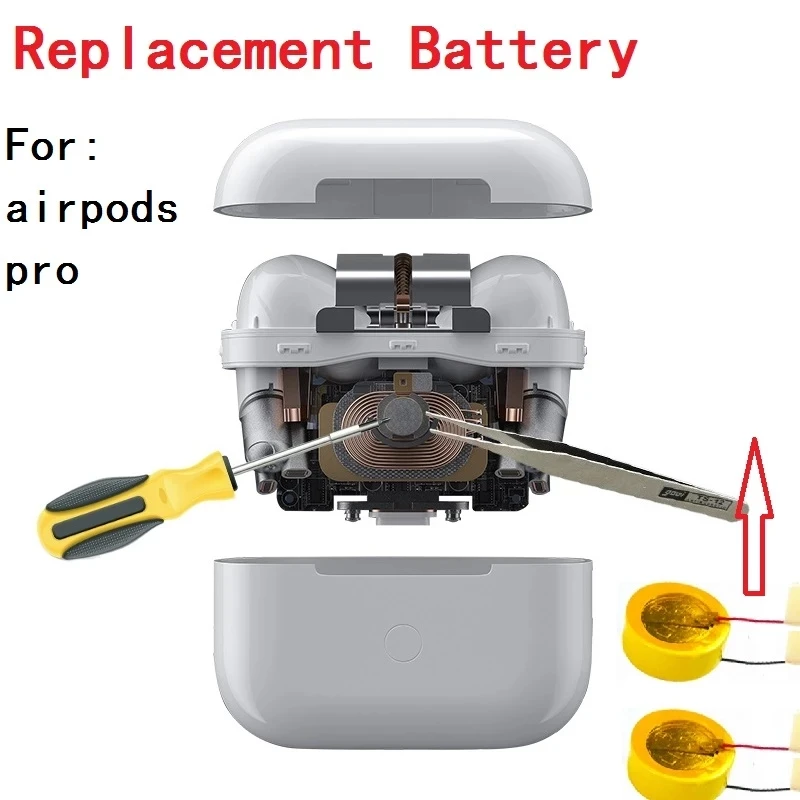 

Earphones Replacement battery For Apple Airpods Pro headphone airpods pro replacement battery 1154-60mAh